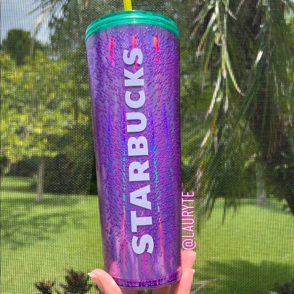 Starbucks 2022 Back to School Purple Bubble Super Wordmark Icon Lid Tumbler